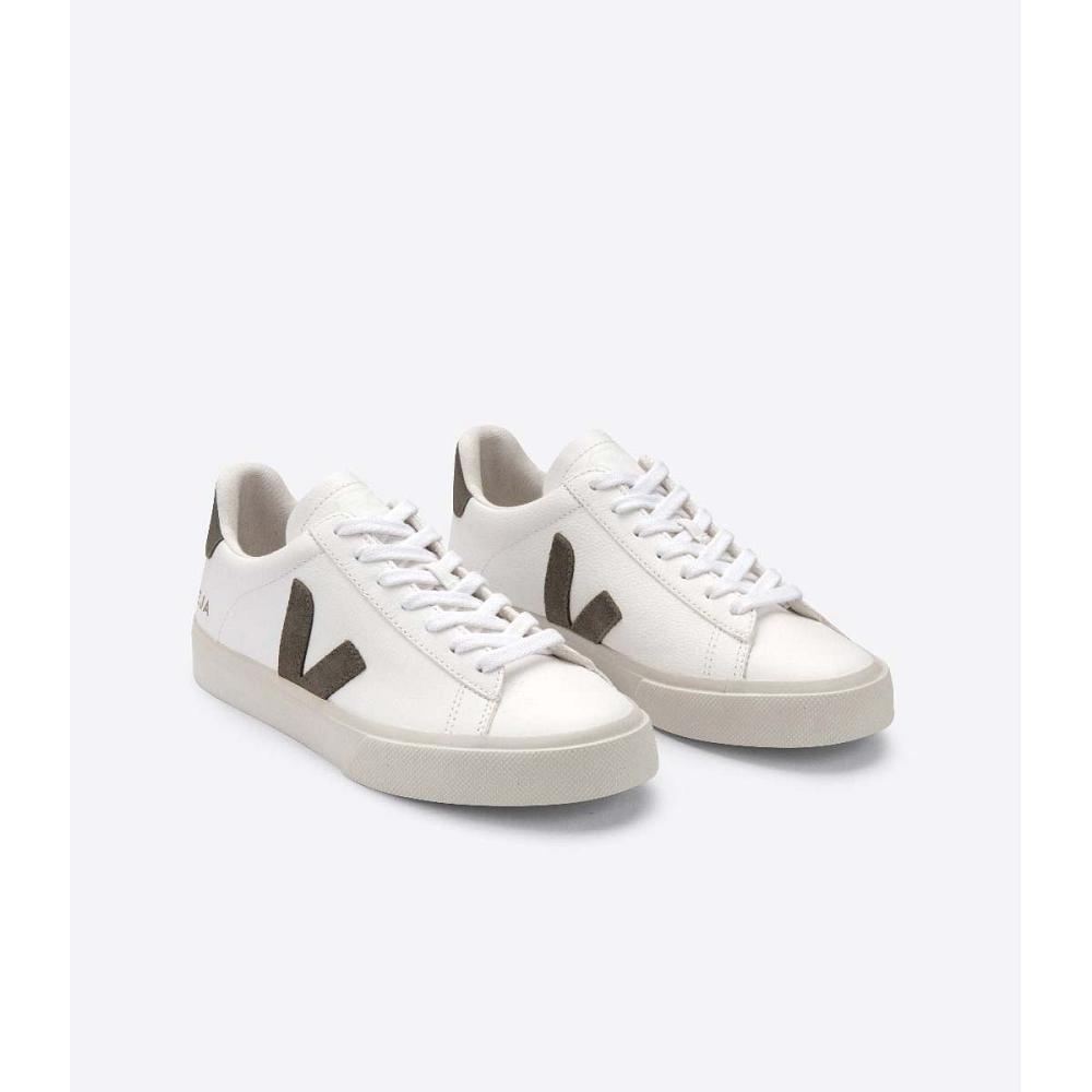 Veja CAMPO CHROMEFREE Women's Low Tops Sneakers White/Khaki | CA 593KOR